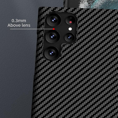 Galaxy S23 Ultra Classic Ultra Slim Carbon Fiber Texture Pattern PC Case