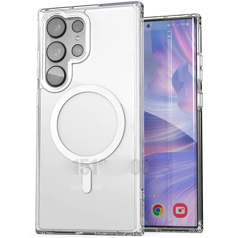 Galaxy S23 Ultra MagSafe Shockproof Transparent Clear Case