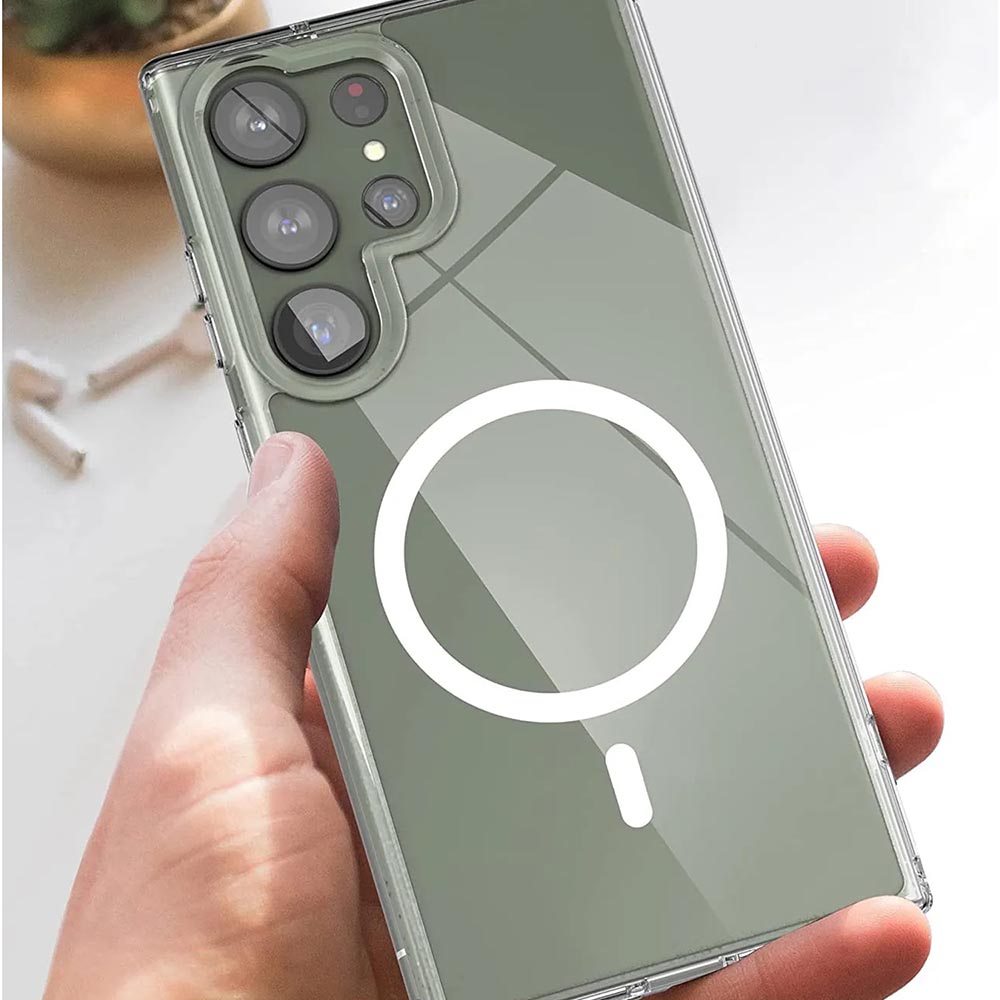 Galaxy S23 Ultra MagSafe Shockproof Transparent Clear Case