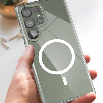 Galaxy S23 Ultra MagSafe Shockproof Transparent Clear Case