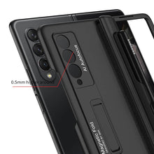 Load image into Gallery viewer, Galaxy Z Fold3 Luxury Kickstand Magnetic Hinge Pen Holder Slot Case
