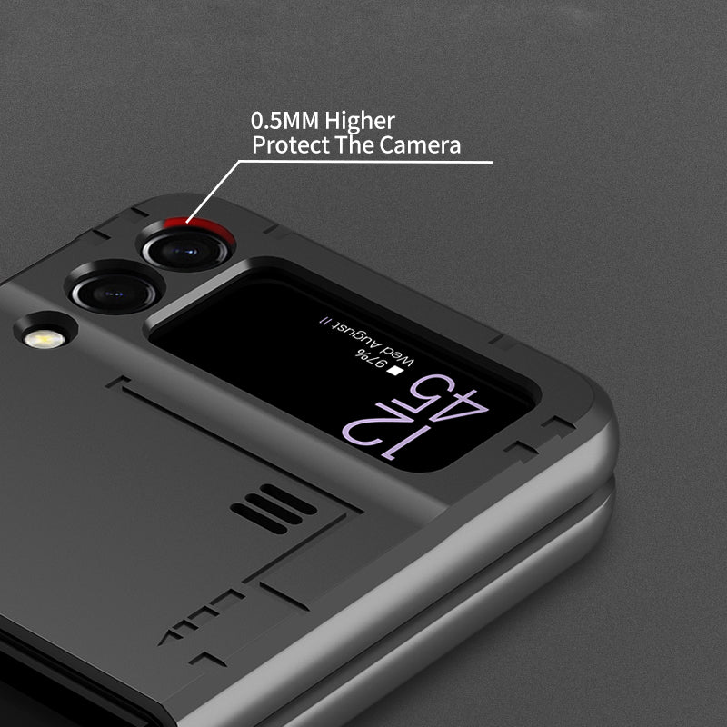 Galaxy Z Flip3 Invisible Magnetic Kickstand Holder Bracket Hard Back Case