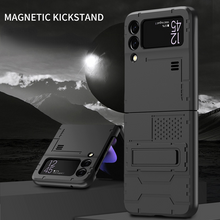 Load image into Gallery viewer, Galaxy Z Flip3 Invisible Magnetic Kickstand Holder Bracket Hard Back Case
