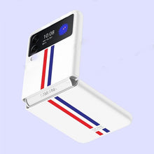 Load image into Gallery viewer, Galaxy Z Flip3 Ultra-Thin Hybrid Striped Matte Shell Case- White
