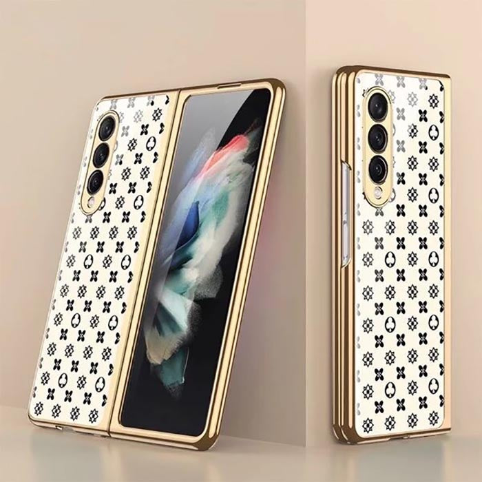 Galaxy Z Fold2 Luxury Motif Mono Painting Printed Glass Case
