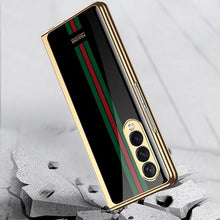 Load image into Gallery viewer, Galaxy Z Fold3 Premium Striped Glass Back Case
