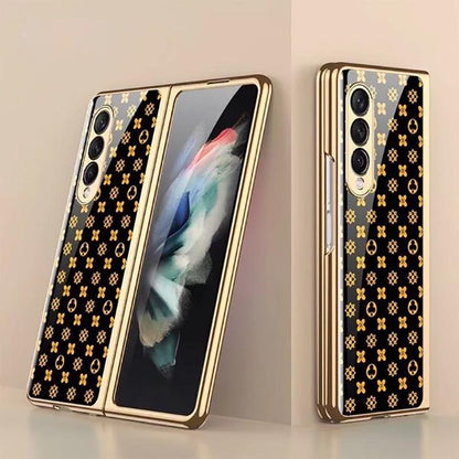 Galaxy Z Fold3 Luxury Motif Mono Painting Printed Glass Case