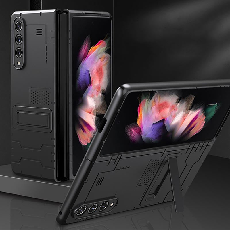Galaxy Z Fold3 Invisible Magnetic Kickstand Holder Bracket Hard Back Case