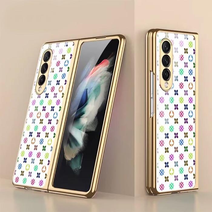 Galaxy Z Fold3 Luxury Motif Mono Painting Printed Glass Case