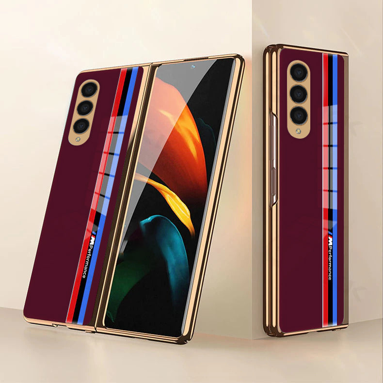 Galaxy Z Fold3 Motorsports Glass Case- Wine