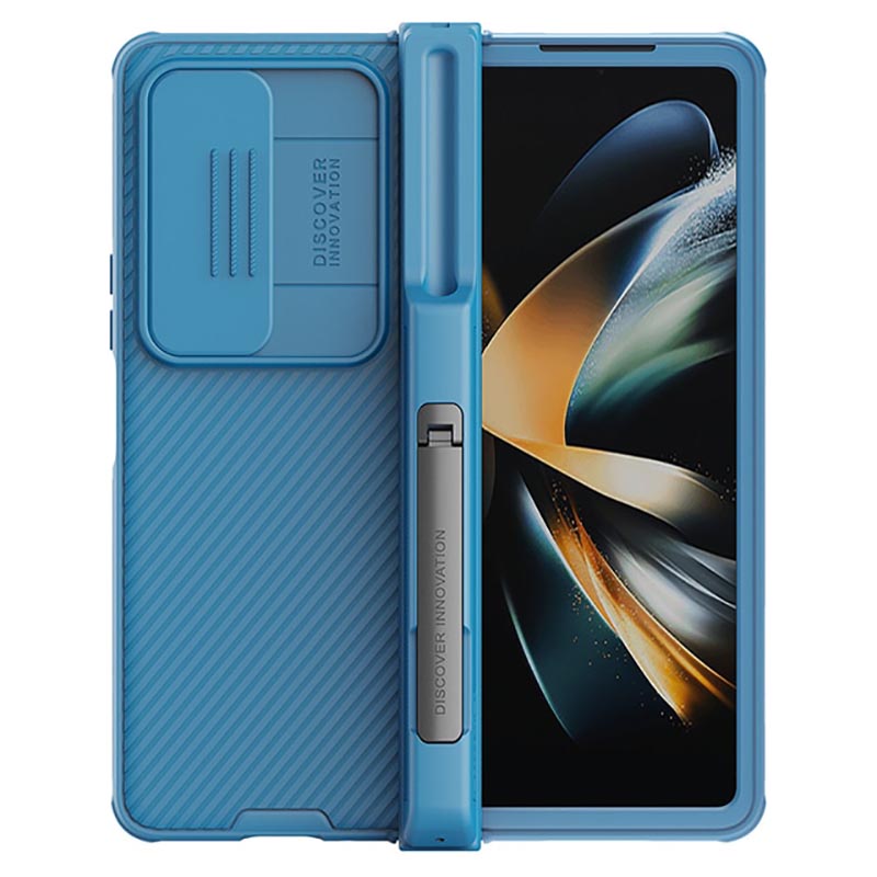 Galaxy Z Fold4 Camshield With Stand and Pen Holder Slot Back Case