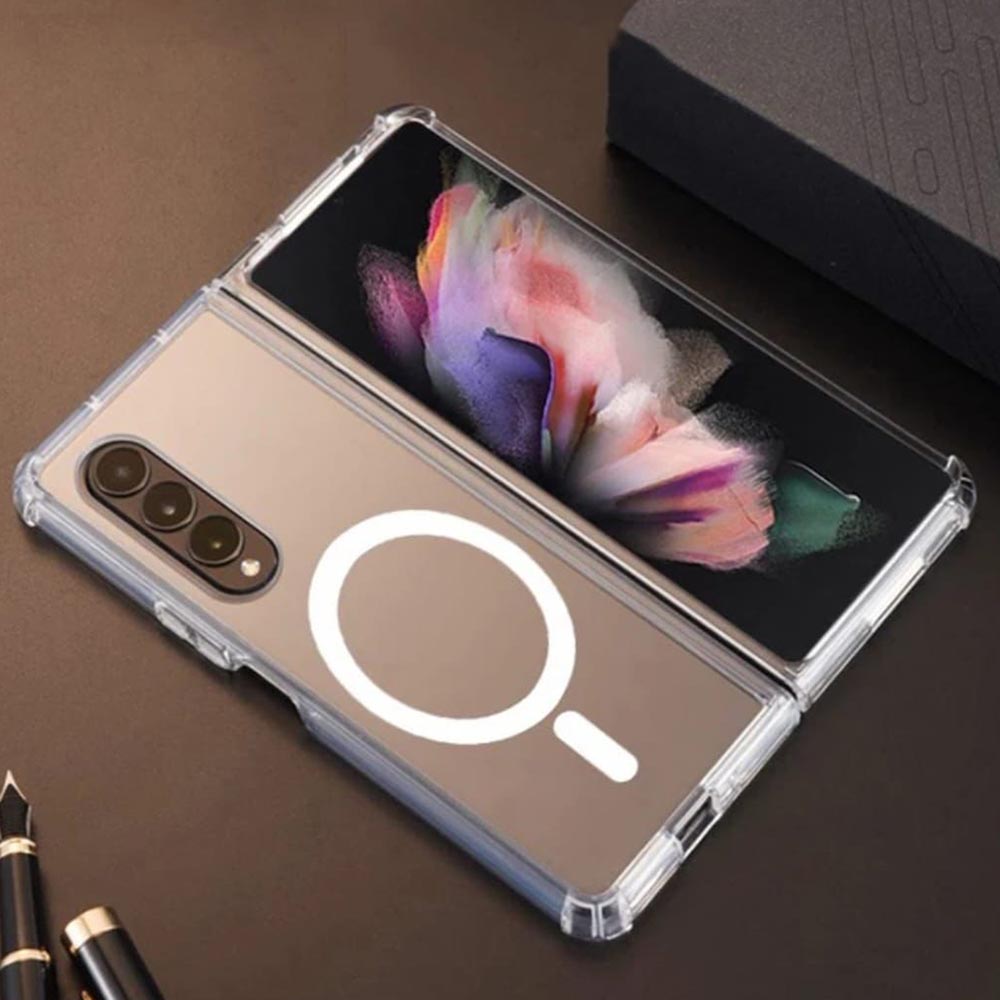 Galaxy Z Fold6 MagSafe Shockproof Transparent Clear Case