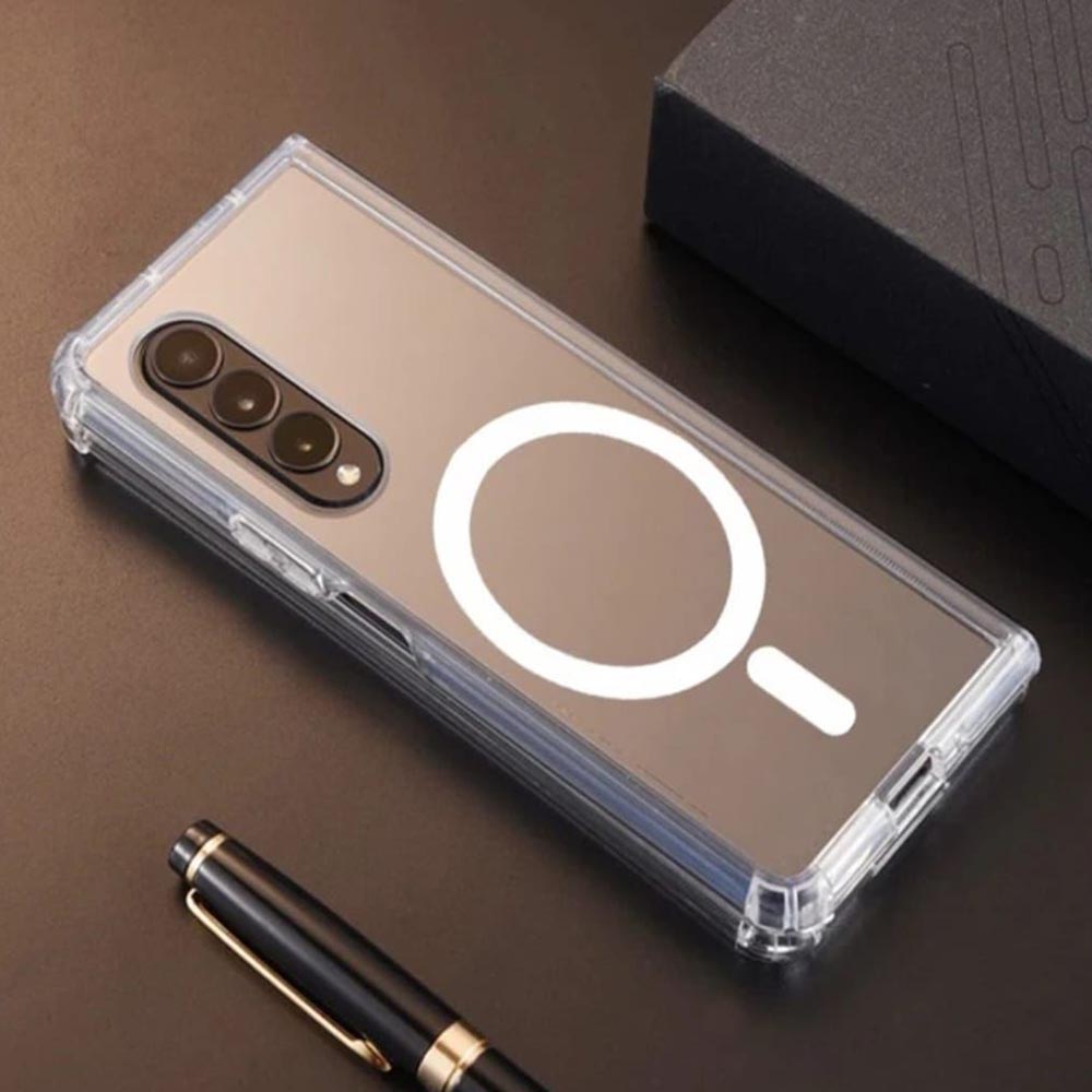 Galaxy Z Fold4 MagSafe Shockproof Transparent Clear Case