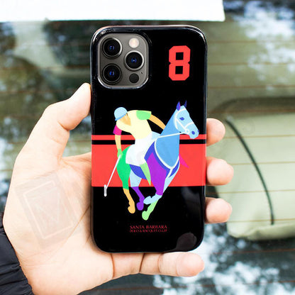 iPhone 12 Pro Max Santa Barbara Polo Racquet Jockey Glass Case
