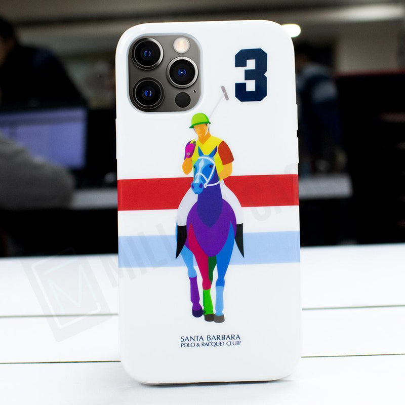 iPhone 12 Pro Max Santa Barbara Polo Racquet Jockey Glass Case