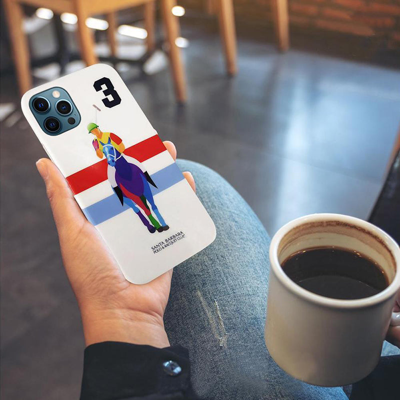 iPhone 12 Pro Max Santa Barbara Polo Racquet Jockey Glass Case