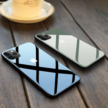 iPhone 12 Pro Max Glass Hard Ultra High Protection Case- Black