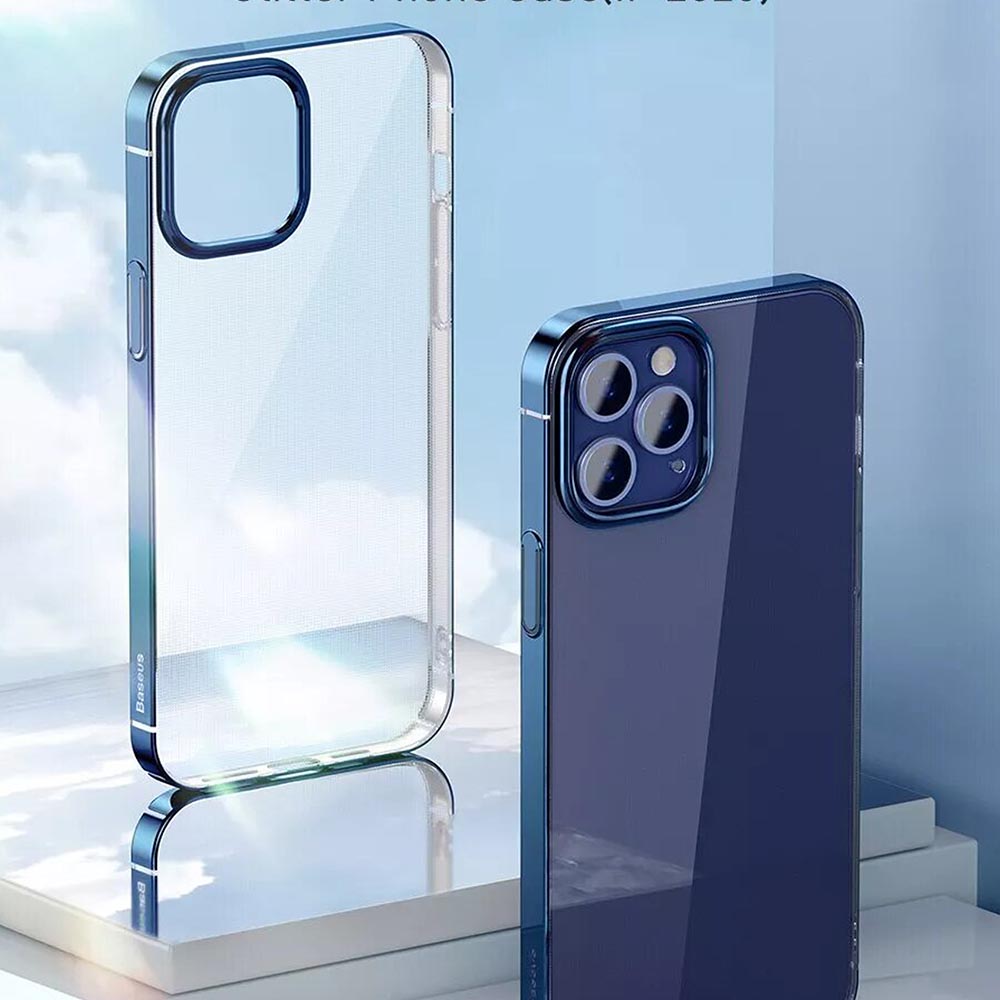iPhone 13 Pro Max High Transparent Glitter Case- Blue