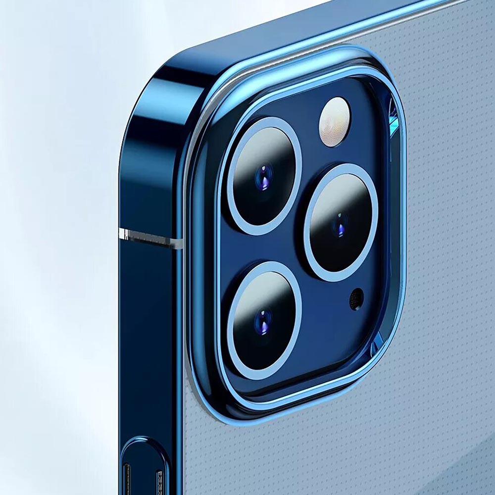 iPhone 13 Pro High Transparent Glitter Case- Blue