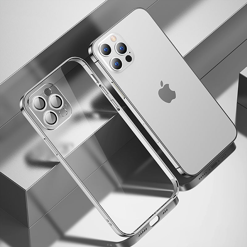 iPhone 13 Pro Max High Transparent Glitter Case- Silver