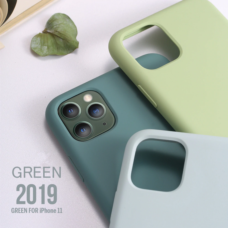 iPhone 11 Pro Max Luxury Silicone Jelly Back Case- Pine Green