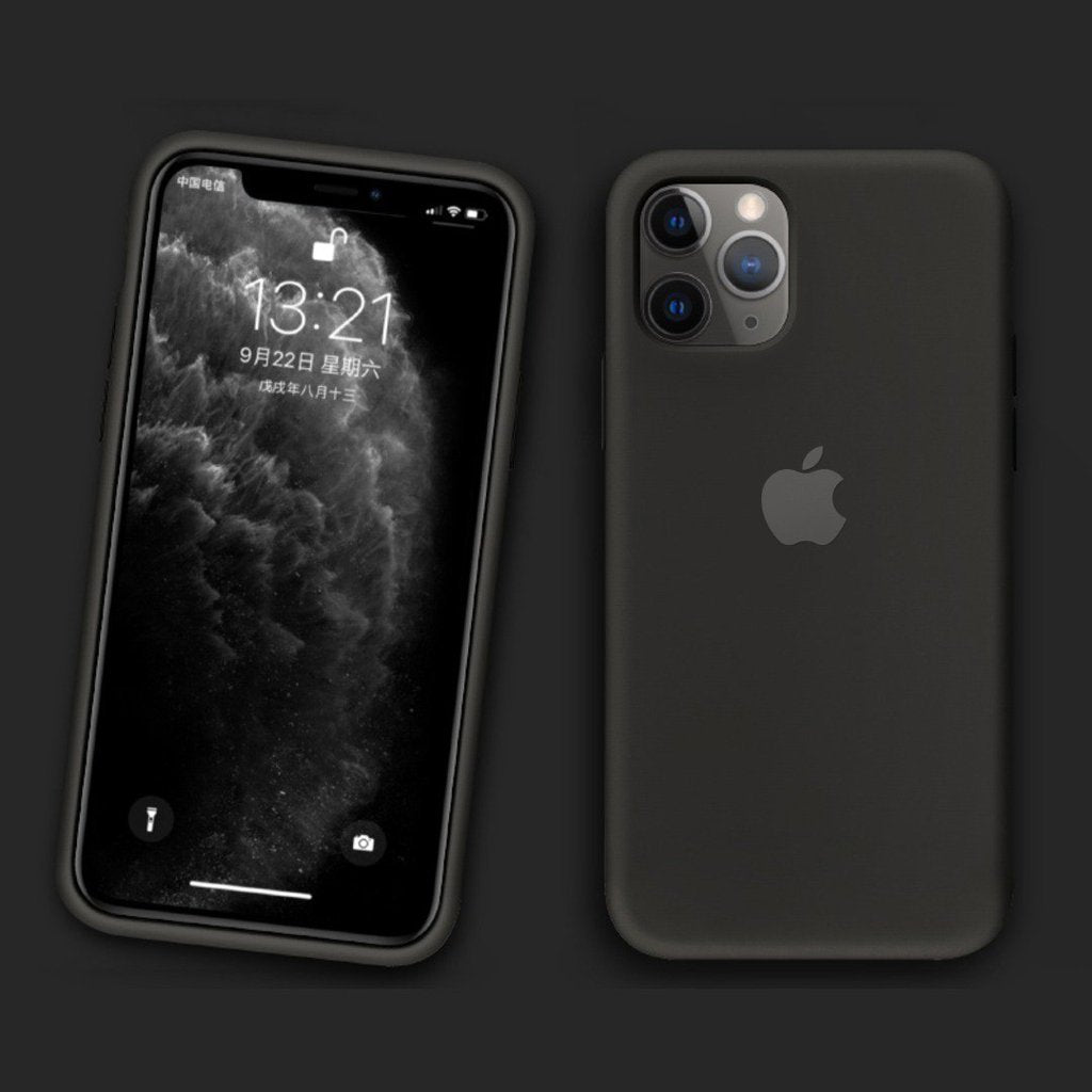 iPhone 11 Pro Max Luxury Silicone Jelly Back Case- Black