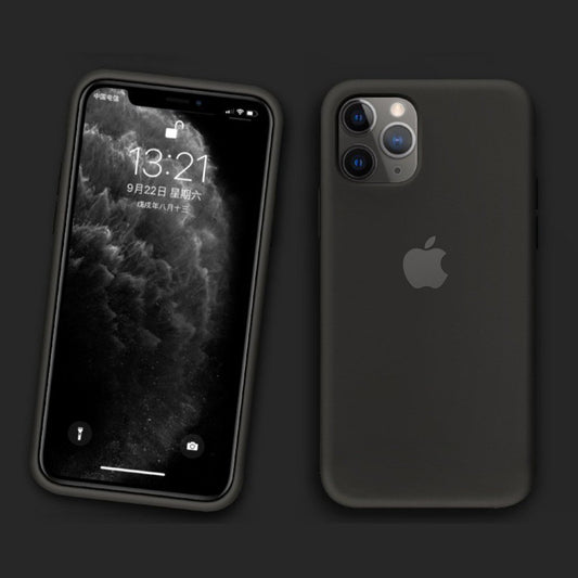 iPhone 12 Pro Max Luxury Silicone Jelly Back Case- Black