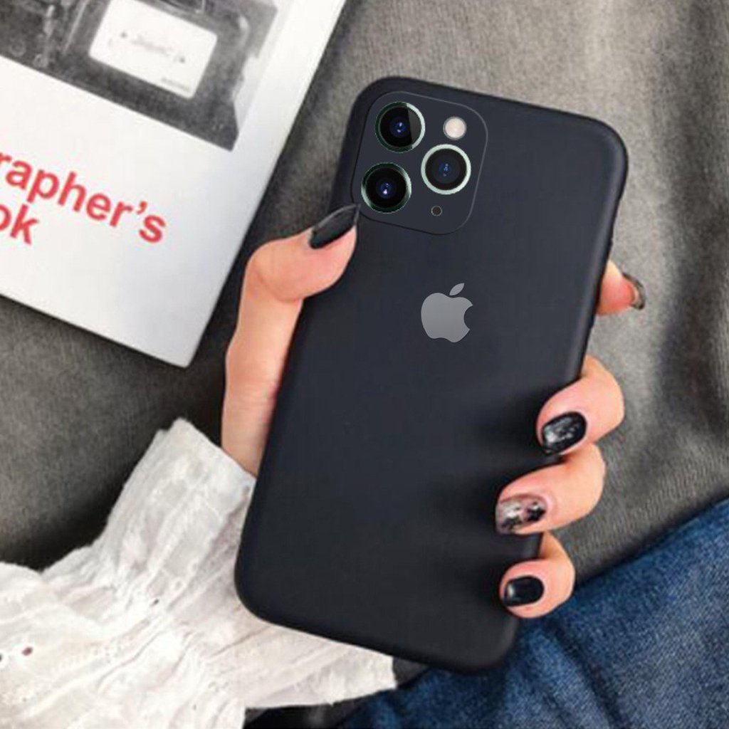 iPhone 12 Pro Max Luxury Silicone Jelly Back Case- Black