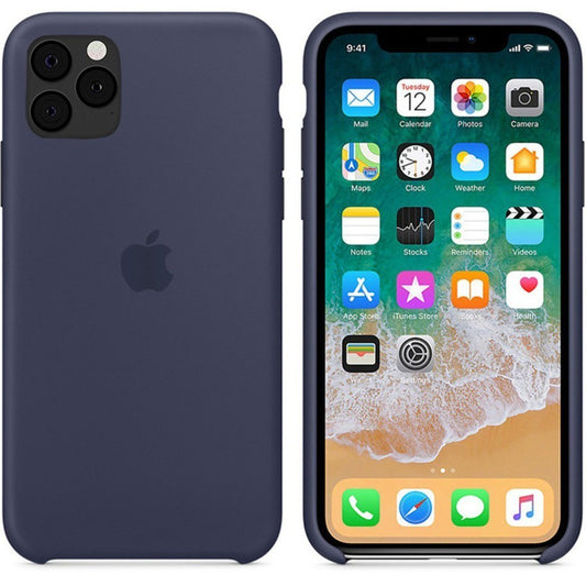 iPhone 12 Pro Max Luxury Silicone Jelly Back Case- Blue
