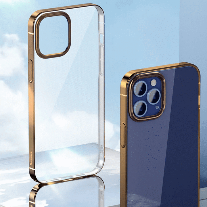 iPhone 13 Pro Max High Transparent Glitter Case- Gold