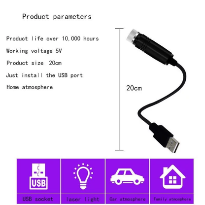 Star Sky Decoration Ambience Laser Light Micro USB Projector