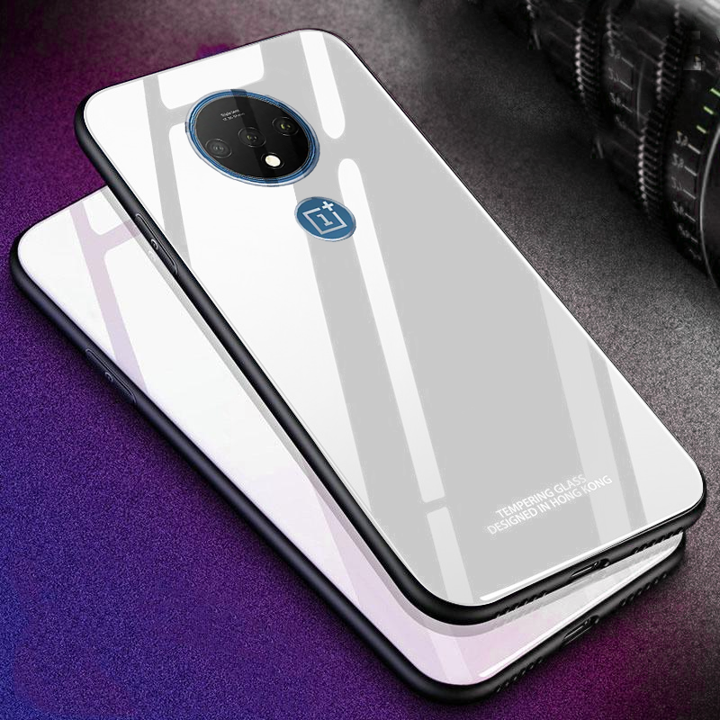 OnePlus 7T Glass Hard Ultra High Protection Case- White