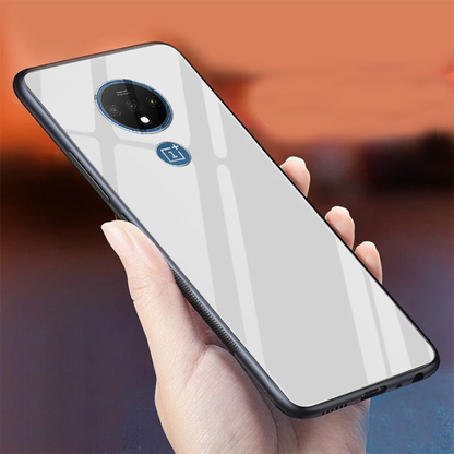 OnePlus 7T Glass Hard Ultra High Protection Case- White