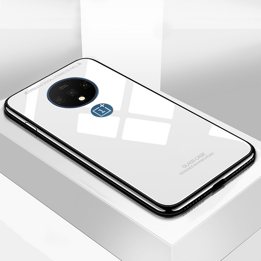 OnePlus 7T Glass Hard Ultra High Protection Case- White