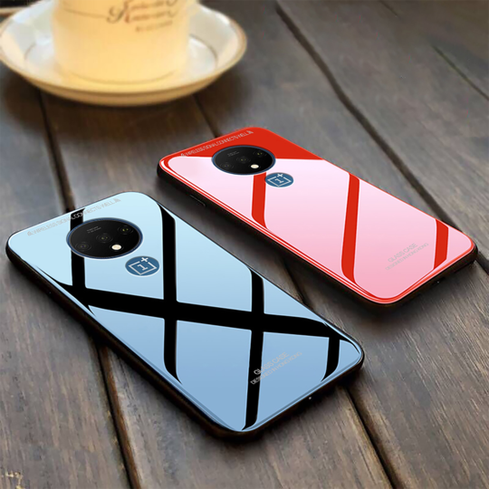 OnePlus 7T Glass Hard Ultra High Protection Case- Black