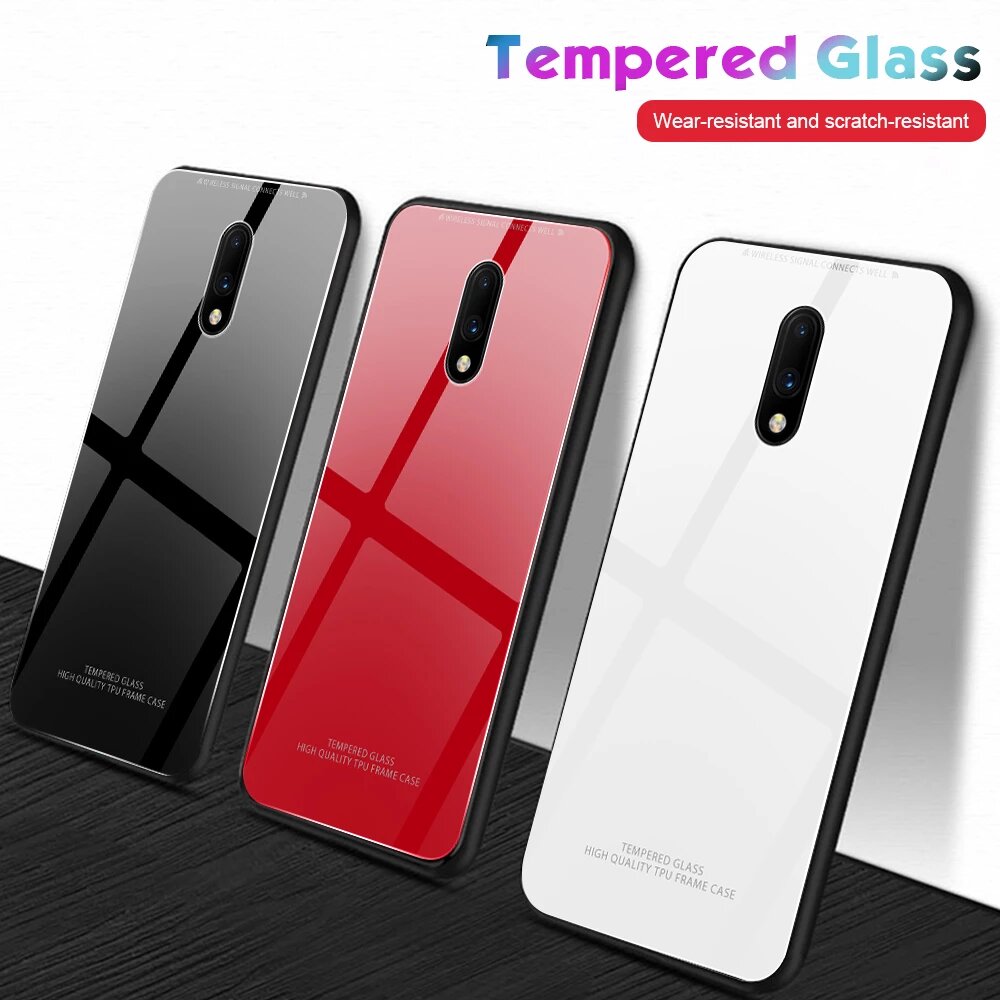 OnePlus 7 Glass Hard Ultra High Protection Case- Black