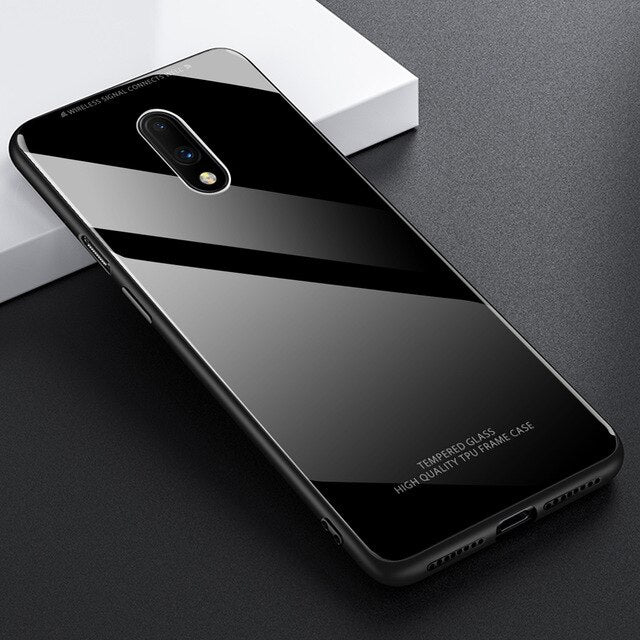 OnePlus 7 Glass Hard Ultra High Protection Case- Black