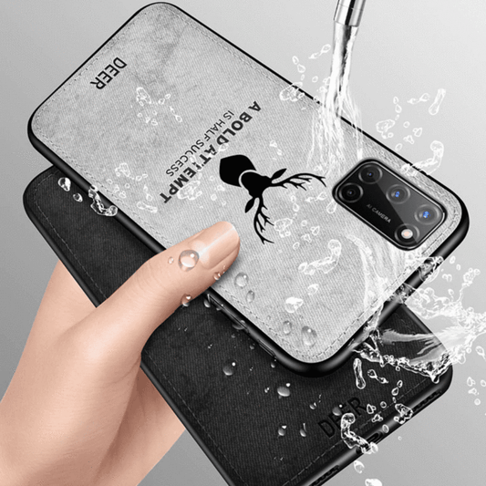 OnePlus 8T Cloth Deer Pattern Inspirational Soft Case- Grey