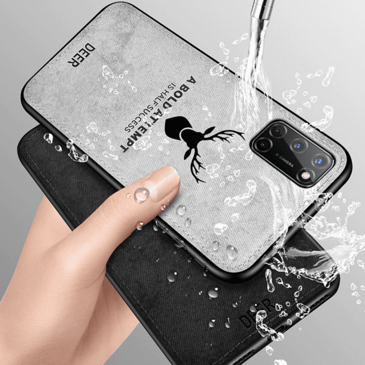 OnePlus 8T Cloth Deer Pattern Inspirational Soft Case- Black