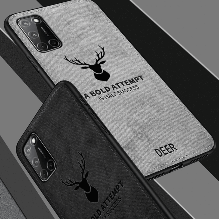 OnePlus 8T Cloth Deer Pattern Inspirational Soft Case- Black
