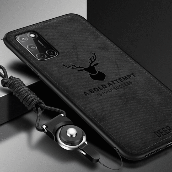 OnePlus 8T Cloth Deer Pattern Inspirational Soft Case- Black