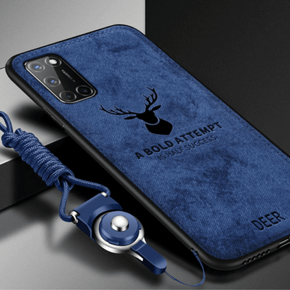 OnePlus 8T Cloth Deer Pattern Inspirational Soft Case- Blue