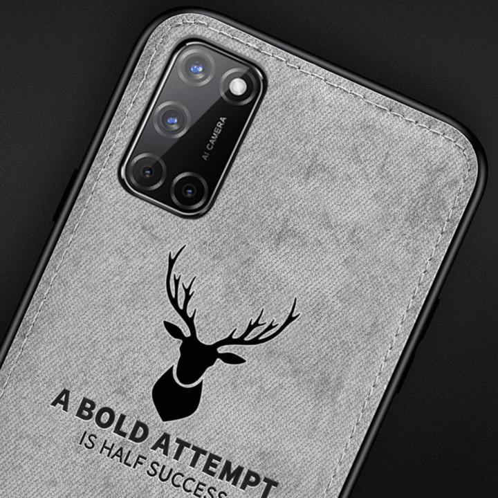 OnePlus 8T Cloth Deer Pattern Inspirational Soft Case- Grey