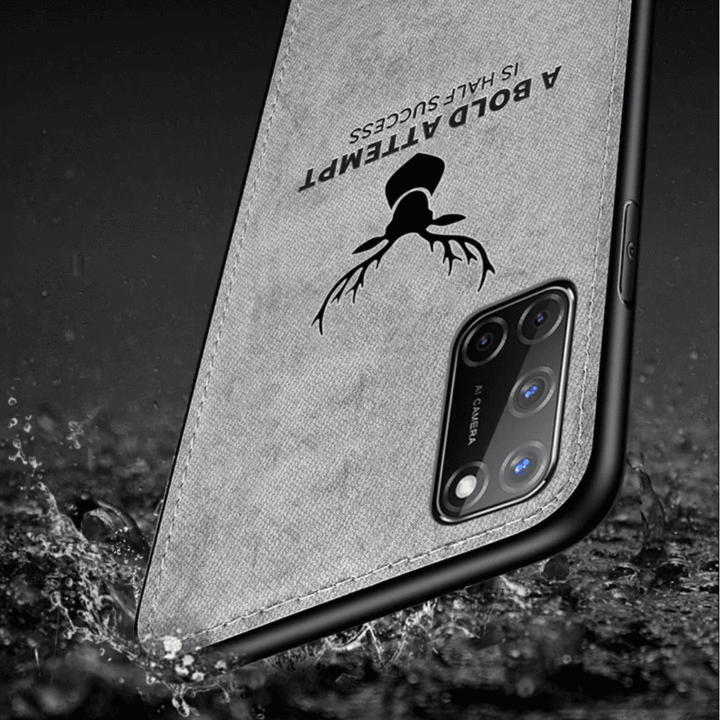 OnePlus 8T Cloth Deer Pattern Inspirational Soft Case- Grey