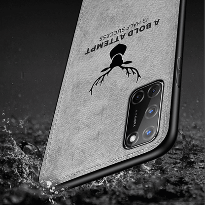 OnePlus 8T Cloth Deer Pattern Inspirational Soft Case- Grey