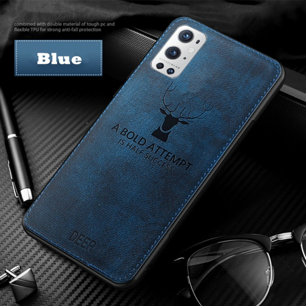 OnePlus 8T Cloth Deer Pattern Inspirational Soft Case- Blue