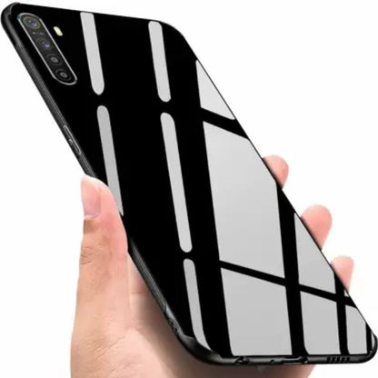 Oppo F15 Glass Hard Ultra High Protection Case- Black