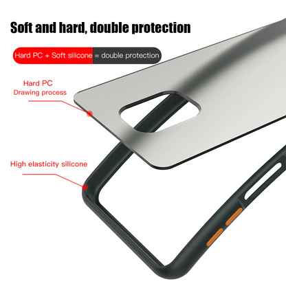 Redmi Note 9 Pro Semi-Transparent Bumper Frosted Hard Case - Black