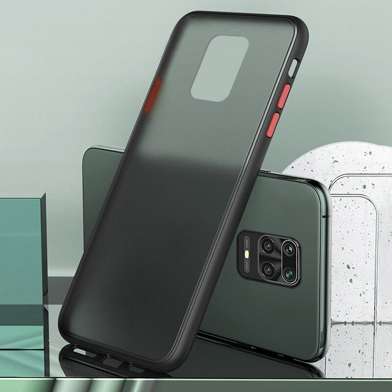 Redmi Note 9 Pro Semi-Transparent Bumper Frosted Hard Case - Black