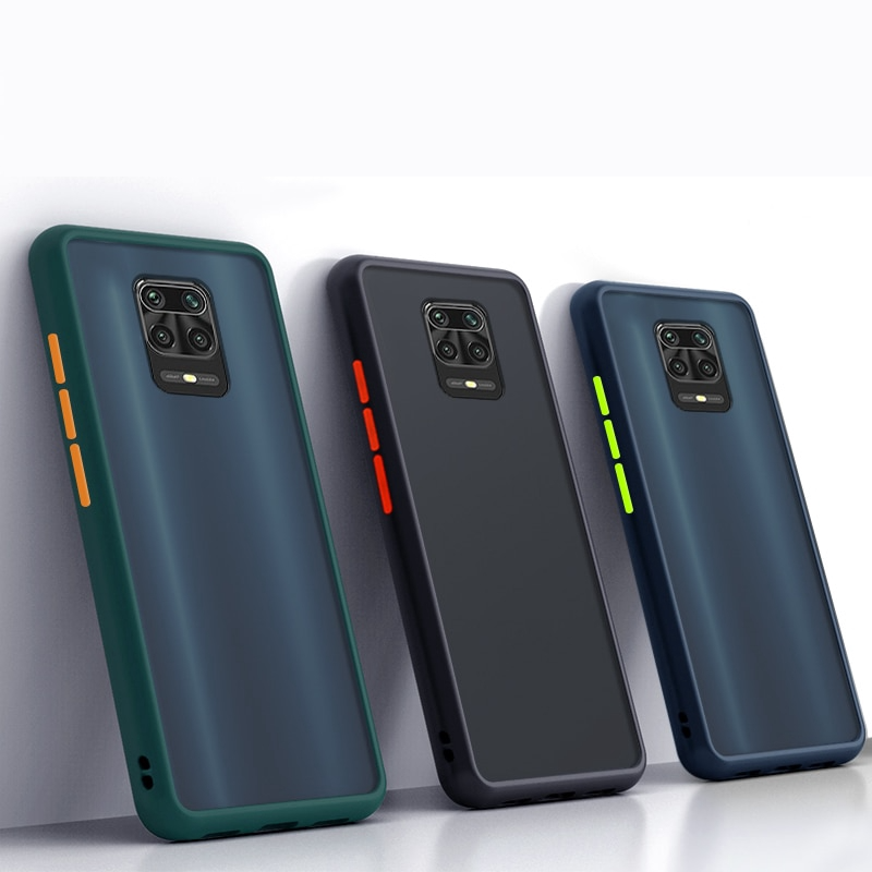 Redmi Note 9 Pro Semi-Transparent Bumper Frosted Hard Case - Dark Mint